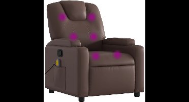 vidaXL - Massagestoel - verstelbaar - kunstleer - bruin