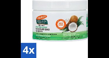 4 x Palmers - Cremespoeling - Coconut Oil - Condit Pot - 250 ml - Kokosolie Conditioner - Haarvoeding - Droog Haar - Beschadigd Haar - Haarherstel