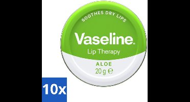 10 x Vaseline - Original Tin - Lip Therapy - Aloë Vera - 20 g - Lippenbalsem - Aloë Vera - Droge Lippen - Lippenverzorging - Vochtigheid