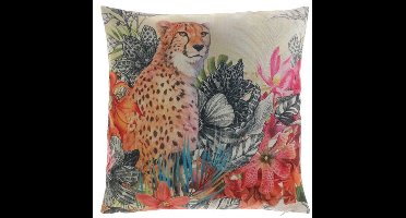 Unique Living | Kussen Linnen Print 45x45cm dessin 3 | Kussen woonkamer of slaapkamer