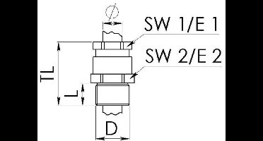 Wiska 10060142 Wartel Slagvast, Met dichting PG9 Polyamide Grijs-wit (RAL 7035) 50 stuk(s)