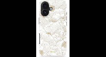 Mio by Mobilize Hoesje geschikt voor Apple iPhone 17 MagSafe Telefoonhoesje Hardcase | Mio by Mobilize Backcover | Geschikt voor MagSafe | Geschikt voor Draadloos Opladen met Magnetische Ring | Geschikt voor MagSafe Case - White Roses | Wit