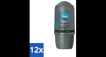 12 x Odorex Deodorant Roller For Men Dry Protection 50 ml - Mannelijke Deodorant - Anti-transpirant - Zweetbescherming - Alcoholvrije Deodorant - Droge Oksels