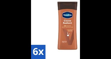 6 x Vaseline Bodylotion Cocoa 200 ml - Bodylotion - Huid Herstellen - Huid Stralen - Cacaoboter - Vochtigheid