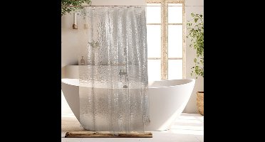 Boraboi® Waterbestendige douchegordijnset met magneten en ringen voor badkamer 180*200