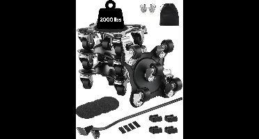 VEVOR Meubelroller Transportroller Meubeltrolley Rollen met 5 Wielen 158x158x65mm