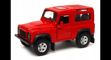 Welly Land Rover Defender Modelauto 1:34 Rood