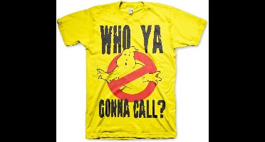 Ghostbusters Who Ya Gonna Call? T-Shirt Yellow-S