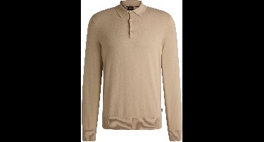 BOSS Gemello Long Sleeve Polo Beige - Maat 3XL - Heren - Longsleeve polo