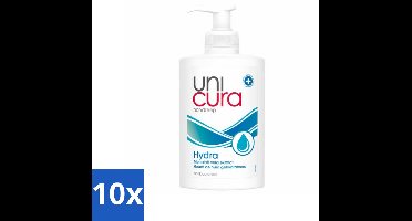 10 x Unicura Vloeibare Handzeep Hydra 250 ml - Handzeep - Hydra - Antibacterie - Hydratatie - Natuurlijke Handzeep