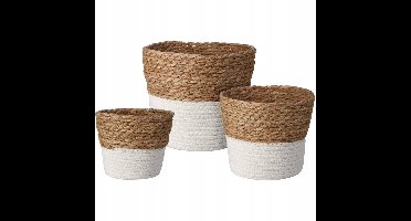 Set van 3 Rieten Opbergmanden - Universeel & Decoratief