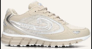 Cruyff Flash Eclectic Sneakers Dames - Leren Sneaker - Beige - Maat 42