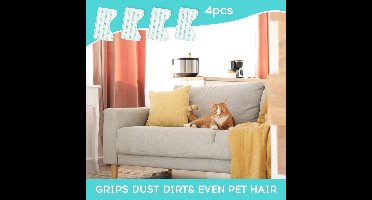 Vervangende hoes Badreiniger | Micro Duo | 4 stuks | 20 x 12,5 cm | Vloerwisser en tegelwisser accessoires | Ideaal voor armaturen