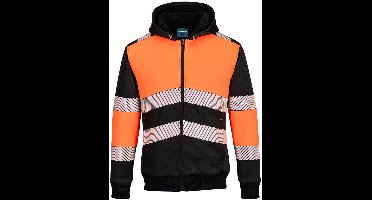 Portwest PW3 Klasse 1 Winter Hoodie met rits PW377 - Oranje/Zwart - XXXL