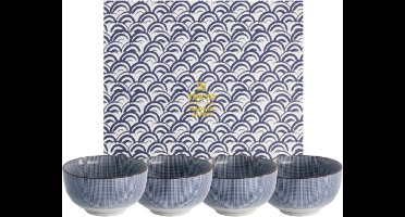 TOKYO DESIGN STUDIO- SENDAN TOKUSA 4PCS BOWL GIFTSET 12.8X6.8CM 500ML