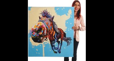 Handgeschilderde Olieverf schilderij Hond