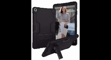 Ntech Armor Kickstand Hoesje Hoesje Geschikt Voor Samsung Galaxy Tab A 10.1 (2019) - Zwart