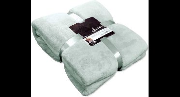 Unique Living Justin - Fleece polyester - Plaid - 150x200 cm - Cloud Blue