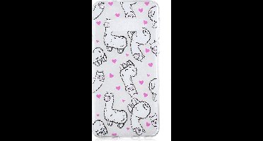 Shop4 - Geschikt voor Samsung Galaxy S10e Hoesje - Zachte Back Case Alpaca Transparant