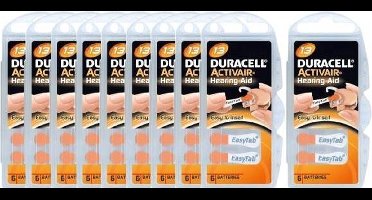 Duracell PR48 DA13 Knoopcel voor Hoortoestellen - 60 Stuks