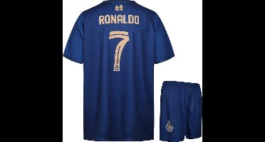 Ronaldo Al-Nassr Voetbaltenue Uit - Voetbal Tenue Kinderen - Shirt en Broekje - Jongens en Meisjes - Volwassenen - Heren en Dames - Maat L