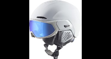 Alpina Alto Q Lite Skihelm Met Vizier 2023 | White Matt | Quatroflex Lite Mirror S2 | Maat: 55 - 59 cm