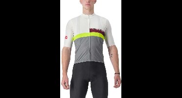 Castelli A Blocco Korte Mouw Wielertrui Wit M Man