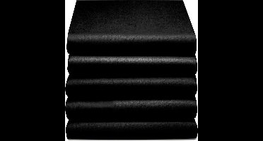 STOLZ Dubbel Jersey Topper Hoeslaken(tot 12 cm) - 160x200/210 cm - Black