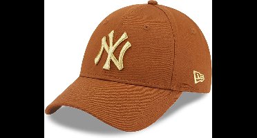 New Era New York Yankees Metallic Logo Womens Brown 9FORTY Adjustable Cap