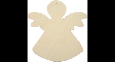 CC Houten Engelen 12x11 cm 6 stuks