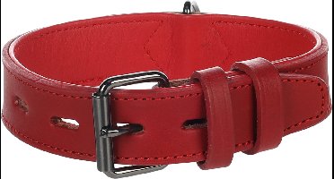 Hond Halsband Gevoerd Breed Denver Rood S / M 34-44cm 35mm