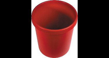 HELIT Afvalbak - 30 liter - Kunststof - Rood - dxh 350x405 mm