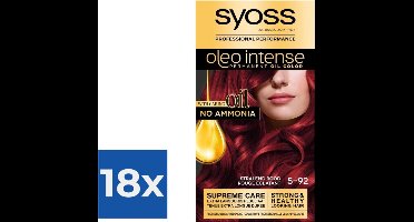 Syoss Oleo Intense - Haarverf - 5-92 - Stralend Rood - 115ml x 18