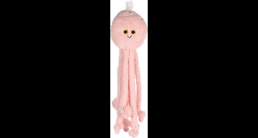 Flamingo hondenspeelgoed – piepend hondenspeeltje – knuffelspeeltje hond – Octopus Paulo Roze – 47 cm