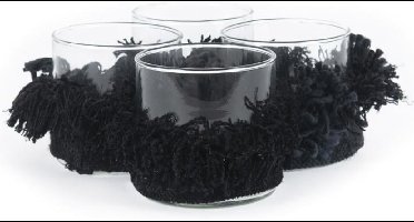 De Oh My Gee Kaarsenhouder - Zwart Velvet - S