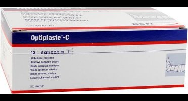 Optiplaste-C, tapes, klevende windsels, 8cm x 2,5 tot 4,5m, 12 rollen