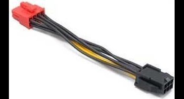 Akasa Stroom Aansluitkabel [1x PCIe stekker 6-polig - 1x PCIe stekker 8-polig] 10.00 cm Geel, Zwart