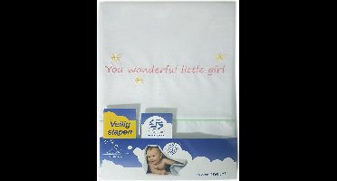 ANEL - ledikantlaken - Tekst: "You wonderfull Little Girl" - Formaat: 120x110cm