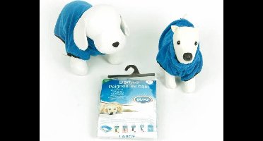 Duvo+ Honden Badjas - Blauw - 40cm