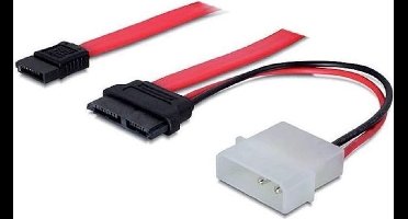 DELTACO SATA-11, SATA - SATA Rood SATA-kabel, 0.5m