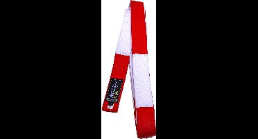Karateband Master van Arawaza | Rood / Wit (Maat: 330)