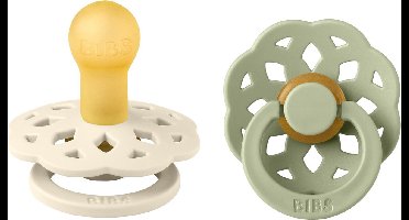 BiBS - Boheme Pacifier - Stage 1 Fopspeen - 2 stuks - Ivory / Sage