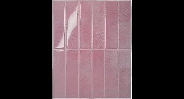 Tegelsticker Roze Langwerpig