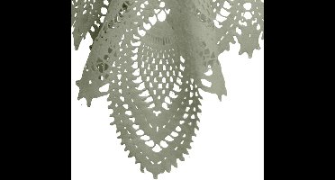 Unique Living tafelkleed/tafellaken - buiten/binnen - groen - 137 x 180 cm - Kant patroon - waterbestendig