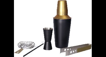 Secret de Gourmet 5-delige Cocktails maken set - Cocktailshaker - 600 ml - RVS