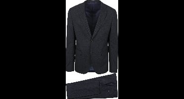 Suitable Strato Pied De Poule Kostuum Wol Donkerblauw (navy) - Maat 54 - Heren