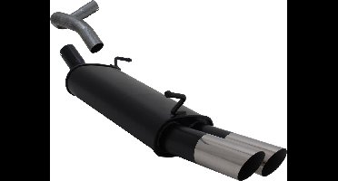 Sportuitlaat Seat Ibiza 6L - Zwarte Design Sporteinddemper met RVS Eindpijpen - Viking Choice