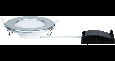 LED-inbouwpaneel IP44 rond 115mm 6W 390lm 4000K Chroom mat