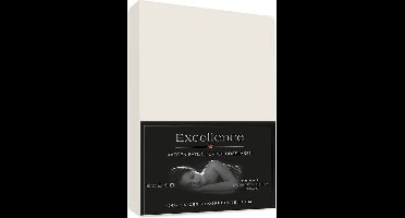 Excellence Katoen Satijn Topper Hoeslaken 90x200cm + 15cm - Ecru