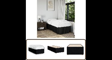 vidaXL - Bedframe - stof - zwart - Single